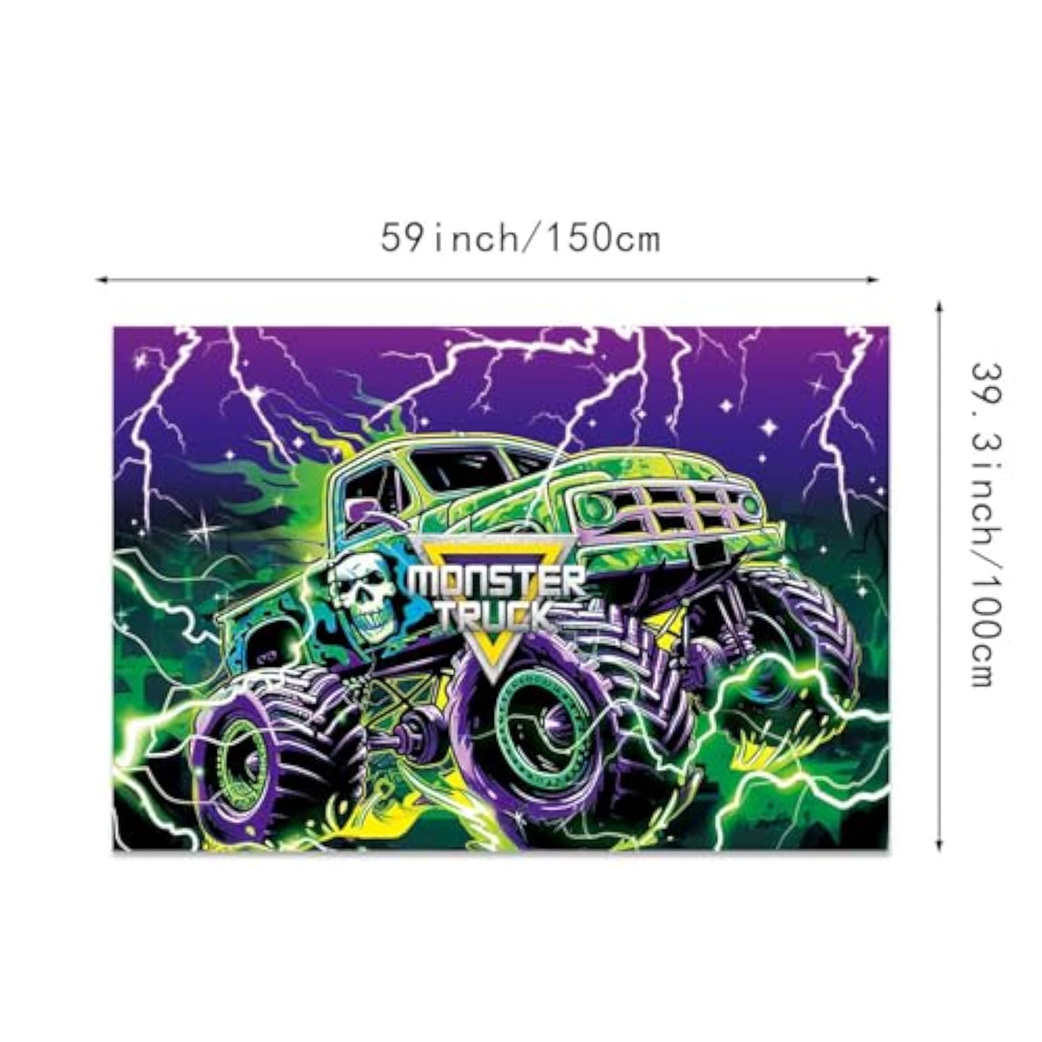 182Pcs Monster Truck Birthday Decorations?Monster Truck Balloon Arch?Monster Truck Party Decorations?Include Balloon Arch,Banner?Backdrop, Cake Toppers?Tableware, Tablecloth