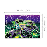 182Pcs Monster Truck Birthday Decorations?Monster Truck Balloon Arch?Monster Truck Party Decorations?Include Balloon Arch,Banner?Backdrop, Cake Toppers?Tableware, Tablecloth