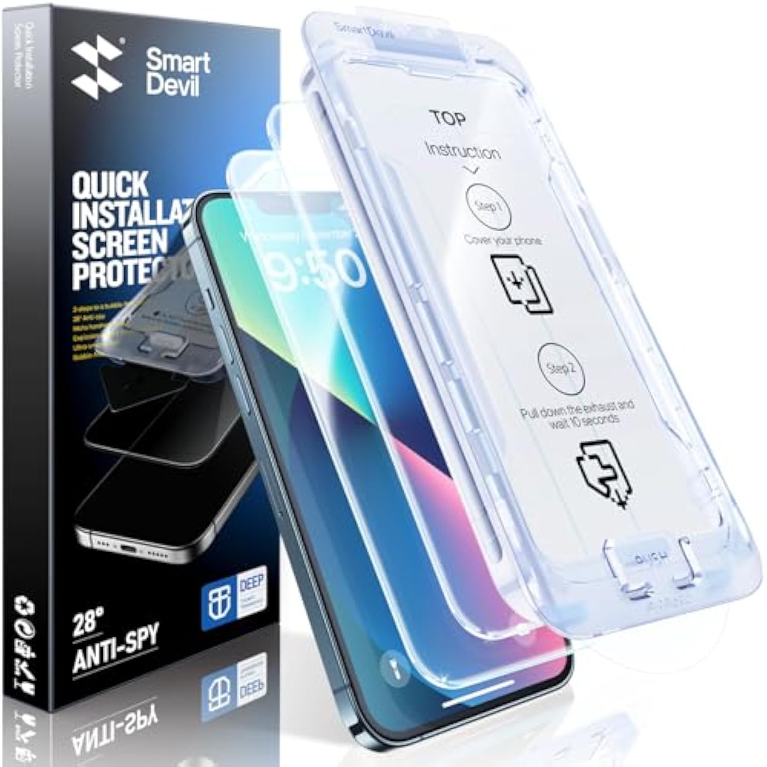 2 Pack Screen Protector For Iphone 13 / Iphone 13 Pro/Iphone 14 (6.1 Inch), Tempered Glass Hd Clear Film, Easy Installation, Dust-Free & Bubble-Free
