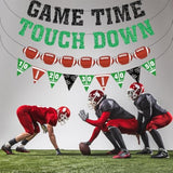 Game Time Touch Down Football Banner - Pre-Strung 9.8Ft Strands Football Party Decorations For Birthday Parties