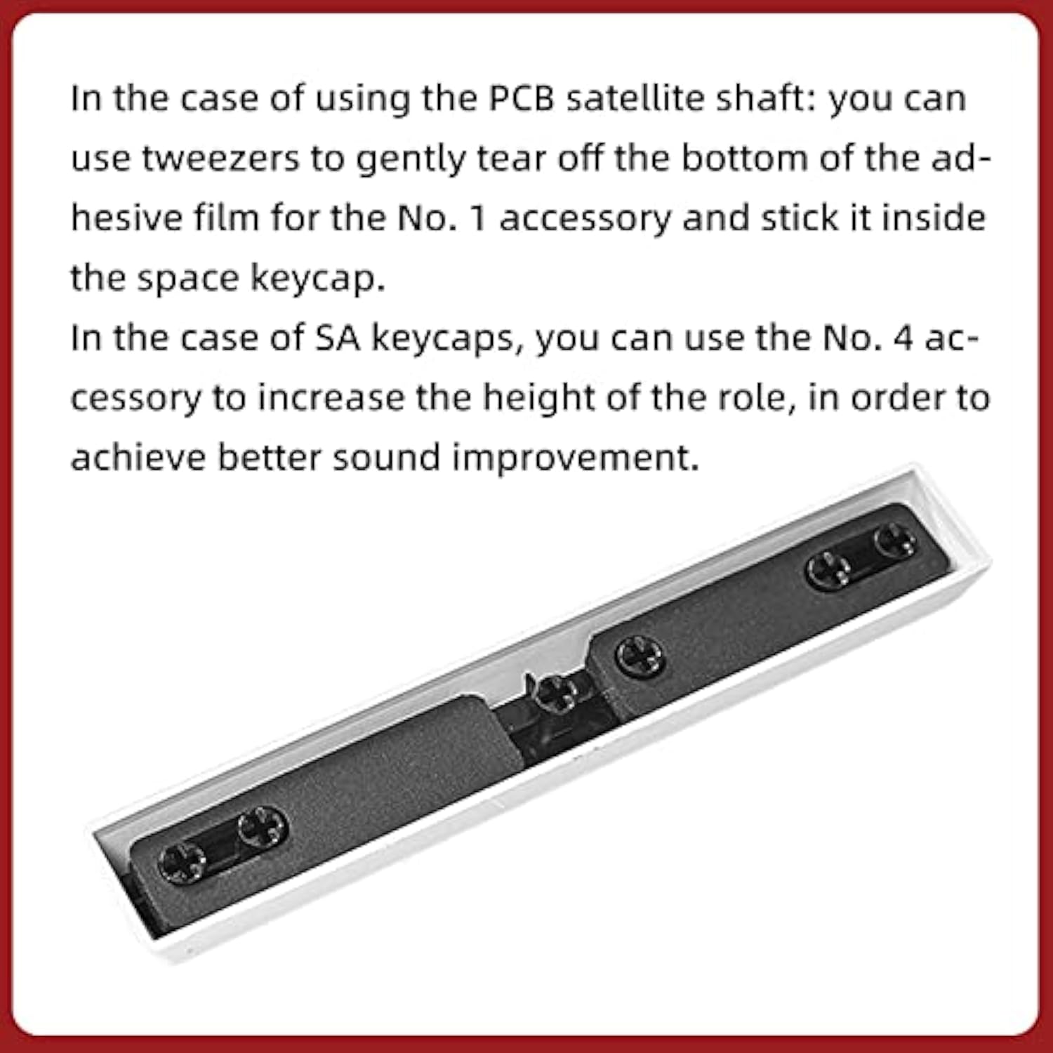 Runjrx Keyboard Spacebar Foam, Silencer Pad For 7U Mechanical Keyboard Space B