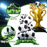 Football Themed Balloon Set, 2pcs Soccer Balloons with Green Field Base,1pcs Soccer Trophy Balloon for Football Birthday Sports Themed Party Decoration Supplies,2026 World Cup Decor