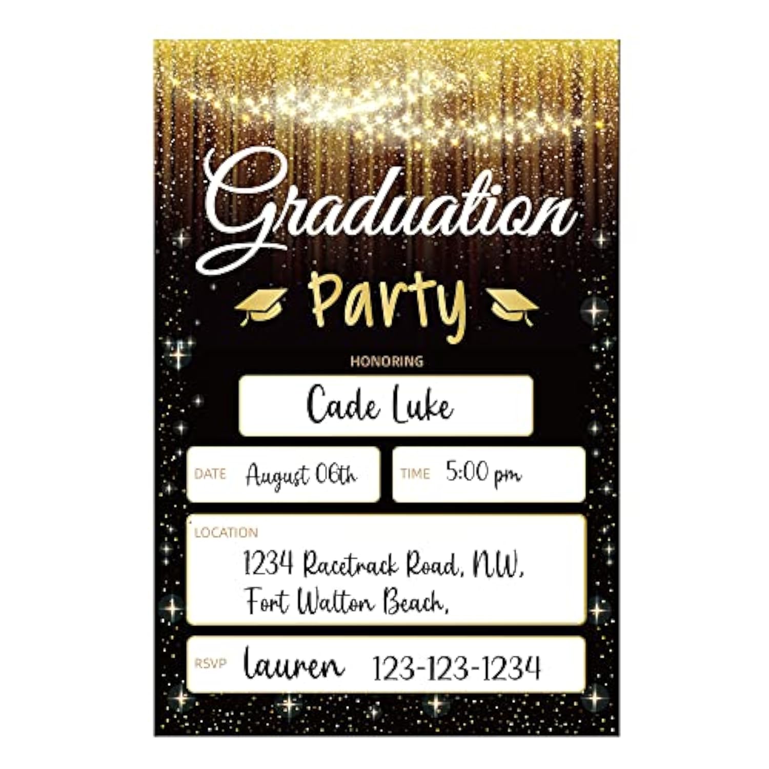 Graduation Invites With Envelopes 20 Pack Grad Celebration Party Decorations Supplies (009) (009)