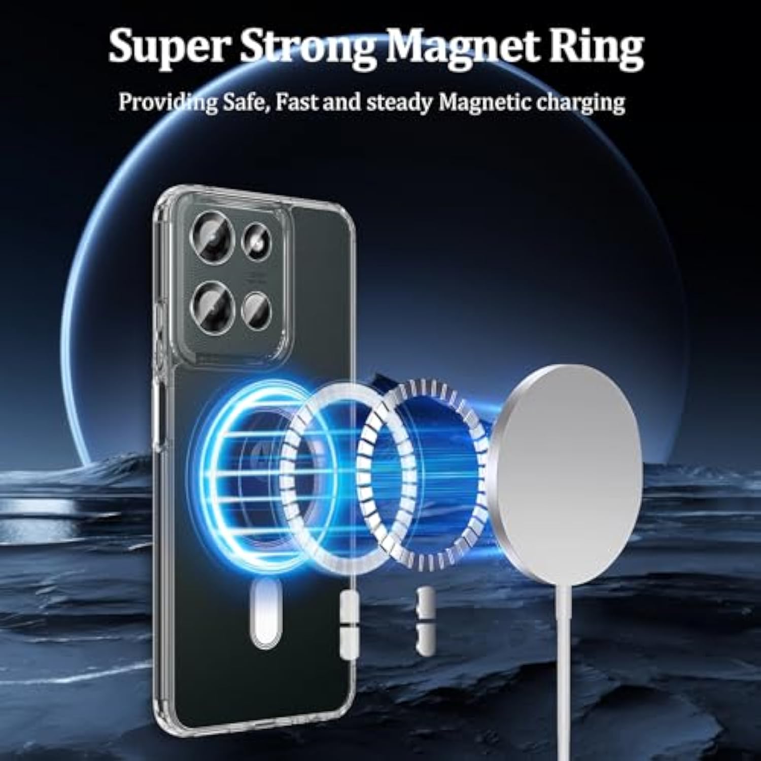 Case For Moto G 2025, With Screen Protector & Camera Lens Protector, [Anti Yellowing] [Compatible With Magsafe] Shockproof Slim Magnetic Phone Case For Moto G 2025 Case, Clear