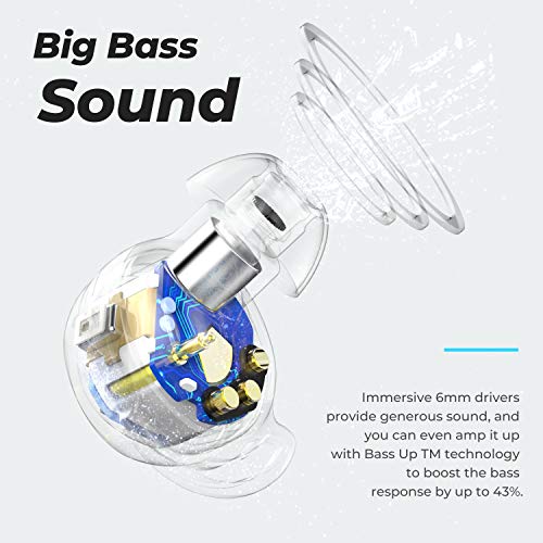 Wireless Earbuds, 110H Playtime Bluetooth 5.3 IPX8 Waterproof Touch Control True Wireless Bluetooth Earbuds with Mic Earphones in-Ear Deep Bass