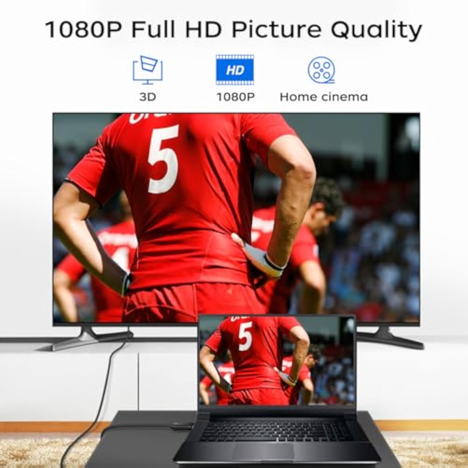 Hdmi To Dvi Adapter Cable 6Ft, 2-Pack Bi-Directional 1080P Dvi-D To Hdmi Cable