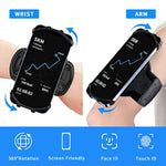 Running Phone Holder Armband For Phone, Detachable & 360°Rotated Sports Armband With Key Pocket For Iphone 16/15/14/13 Pro/12 Pro/Xs/Xr/8/7/6S Plus, For Samsung Galaxy 4''-6.5'' Cellphone