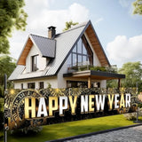 Extra Large Happy New Year 2026 Banner 120x20 Inch Yard Party Decor