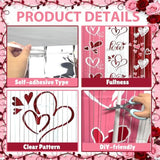 Valentines Party Decorations (2 Packs), 3.3X6.6Ft Love Foil Fringe Curtains Backdrop Red Pink White Tinsel Streamer Galentine’S Day Photo Booth Props For Wedding Anniversary Party Supplies
