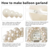 Pearl Sand White Balloons Arch Kit,Double Stuffed White Ivory Beige Cream Balloon Different Sizes 18/12/10/5 Inch Off White Balloon For Wedding Engagement Birthday Bachelorette Decorations