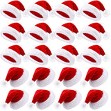 20 Pcs Santa Hats Bulk Plush Christmas Hats For Adults Women Men Holiday Party Costume(Red)