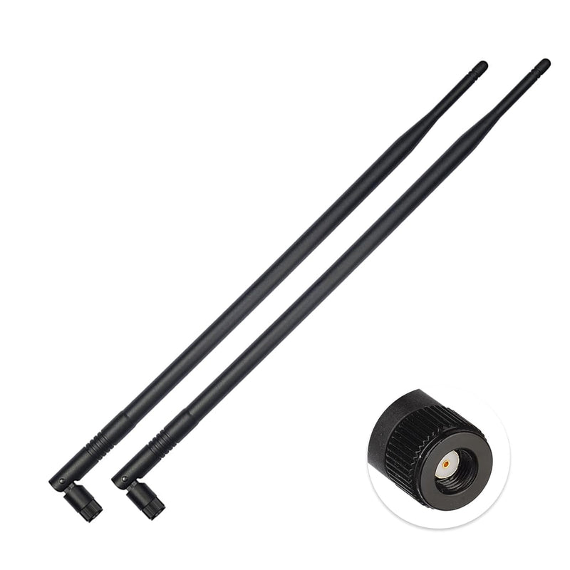 2X 9Dbi Dual Band Wifi Antenna 2.4Ghz 5Ghz 5.8Ghz Mimo Rp-Sma Bluetooth Antenn