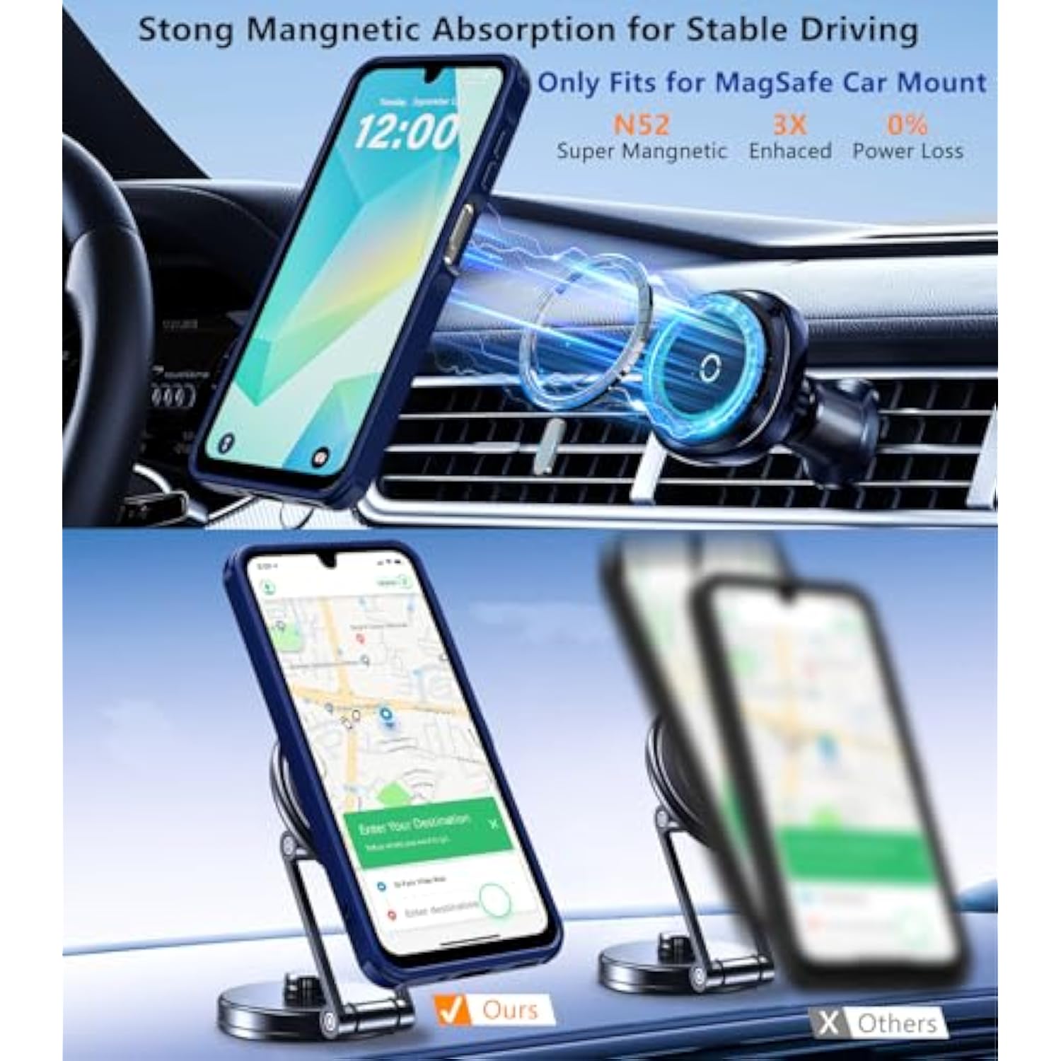 For Samsung Galaxy A16 5G Case With 2X Screen Protector, Magnetic Military Grade Shockproof Case Translucent Back Slim Rugged Bumper Cover For Galaxy A16 5G Phone Case-6.7 Inch, Blue