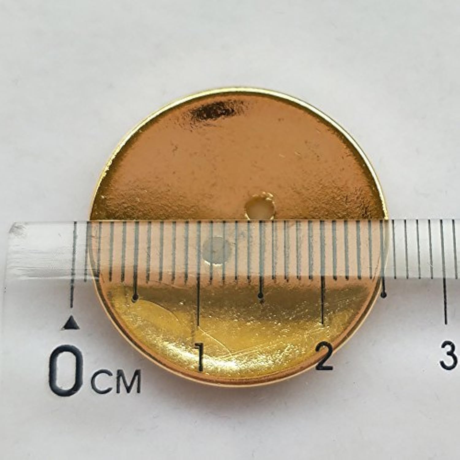 Gold Round Plastic Buttons 2 Holes Sewing Craft 25Mm 30Pcs