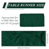 12 Pack Cheesecloth Table Runner 10Ft Christmas Gauze Boho Table Runners For Wedding Decor Bridal Shower Decorations Baby Shower Party(35" X 120")(Emerald Green)