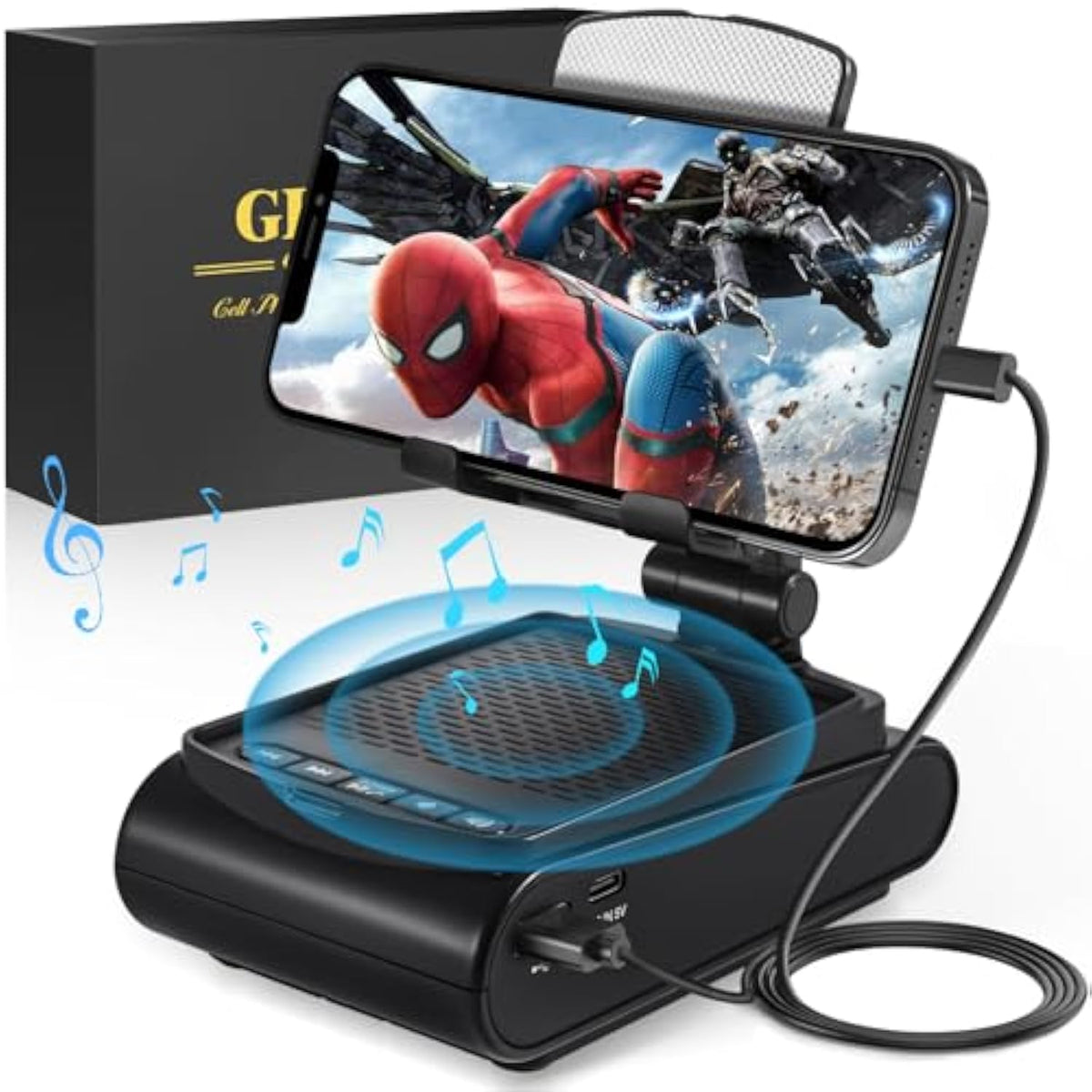 Birthday Gifts For Men, Cell Phone Stand With Wireless Bluetooth Speaker, Gifts For Dad Him Husband Boyfriend, Cool Gadgets For Men, Unique Gifts