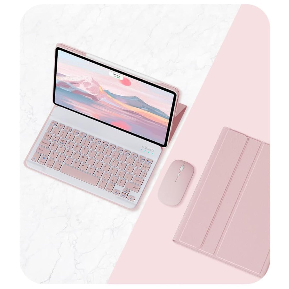Ipad Keyboard Case With Mouse 10.2", Ipad 9Th Generation Case With Keyboard, Wireless Keyboard And Mouse With Pencil Holder Case, For Ipad 8Th Gen/7Th Gen/Ipad Pro 10.5"/Ipad Air 3Rd Gen