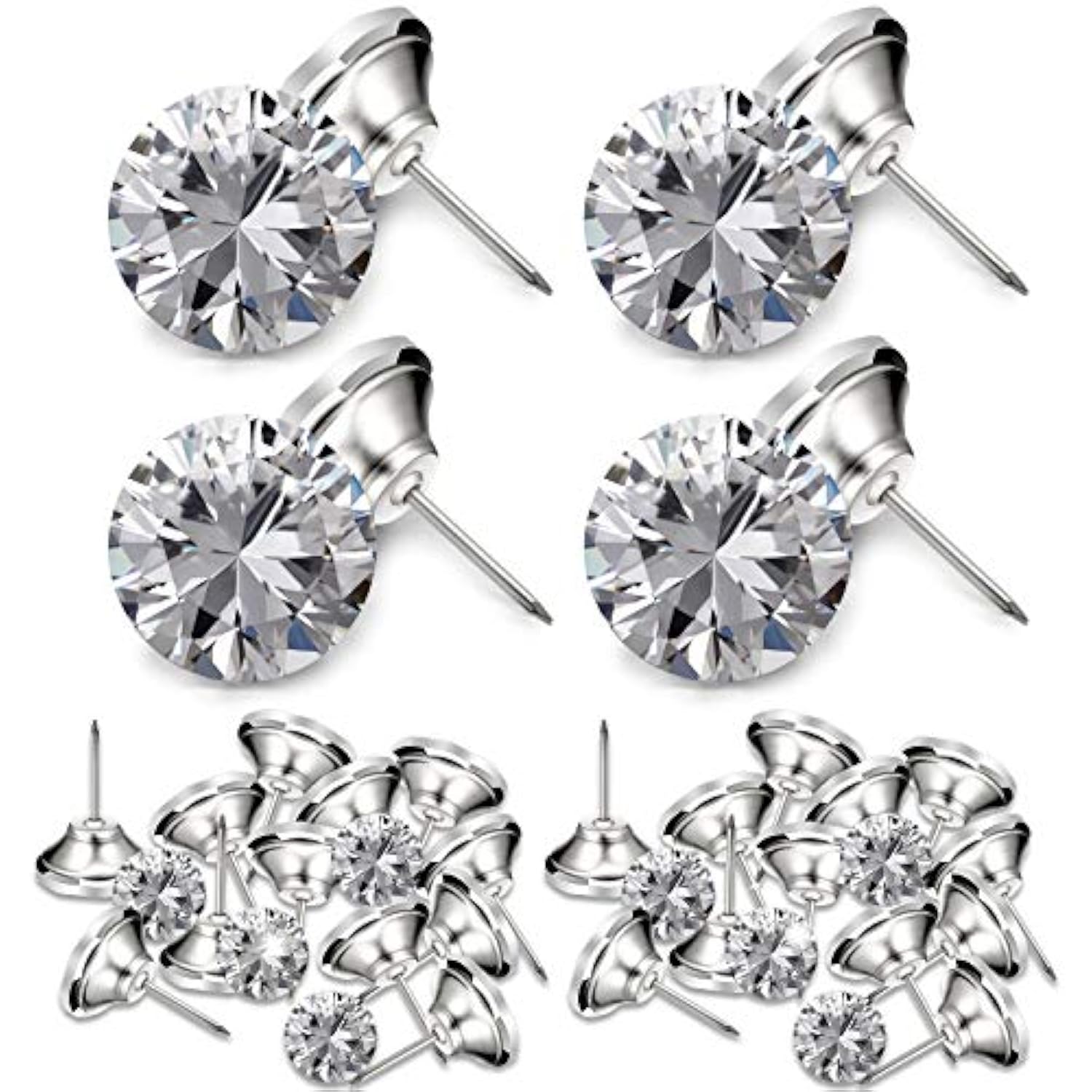 60 Pieces Crystal Upholstery Nails Crystal Upholstery Buttons Crystal