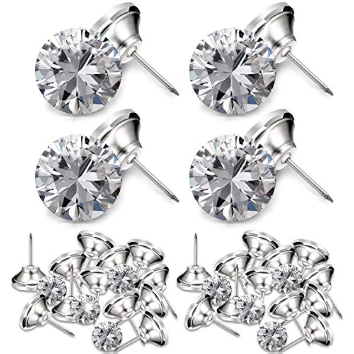 60 Pieces Crystal Upholstery Nails Crystal Upholstery Buttons Crystal
