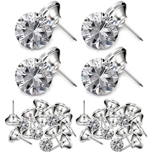 60 Pieces Crystal Upholstery Nails Crystal Upholstery Buttons Crystal