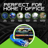 GearIT 20-Pack, Cat5e Ethernet Patch Cable 10 Feet - Snagless RJ45 Computer LA