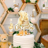 Winnie 25Pcs Cake Topper With Cupcake Toppers For Baby Shower Decorations For Classic Winnie Cake Cupcake Decorations Birthday Party Supplies