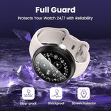 [2 Pack For Google Pixel Watch 4 45Mm (2025) Case With Built-In High Sensitive Screen Protector, Hard Pc Slim Face Cover Shockproof Protective Bumper For Google Pixel Watch