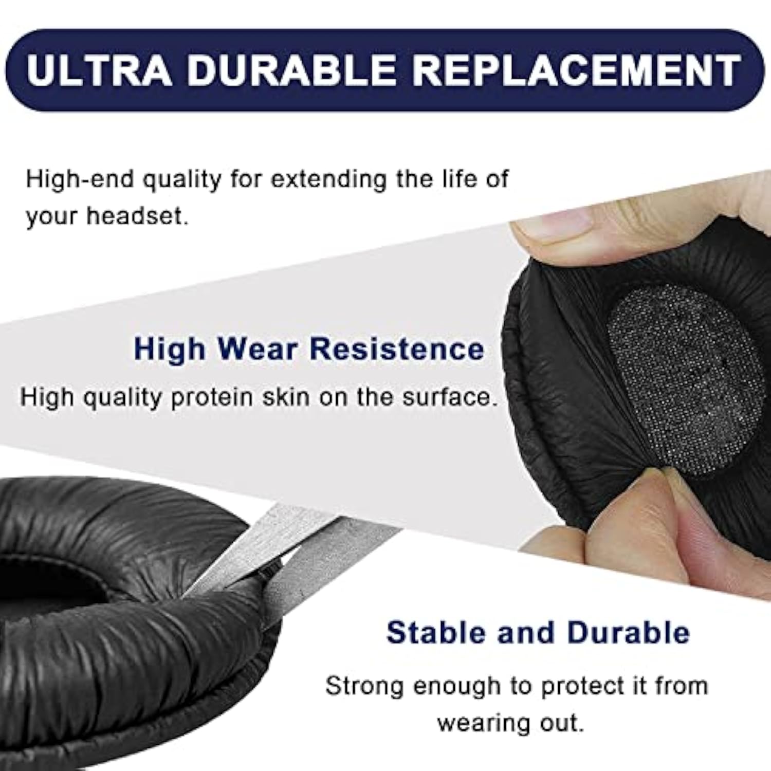 Ear Cushions For Plantronics Headset Replacement Ear Pads Compatible With Plantronics Hw251N Hw261N Hw510 Hw520 Blackwire C320 3210 3220 3320 Jabra Biz 1500 Gn2000 Pro 920 9450 Headphones (4 Pack)