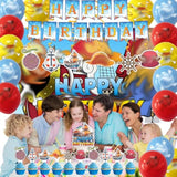 Anime Theme Birthday Party Supplies Decorations Including Birthday Banner, Backdrop, Balloons, Hanging Swirls, Tablecloth, Cake Toppers For Kids Party