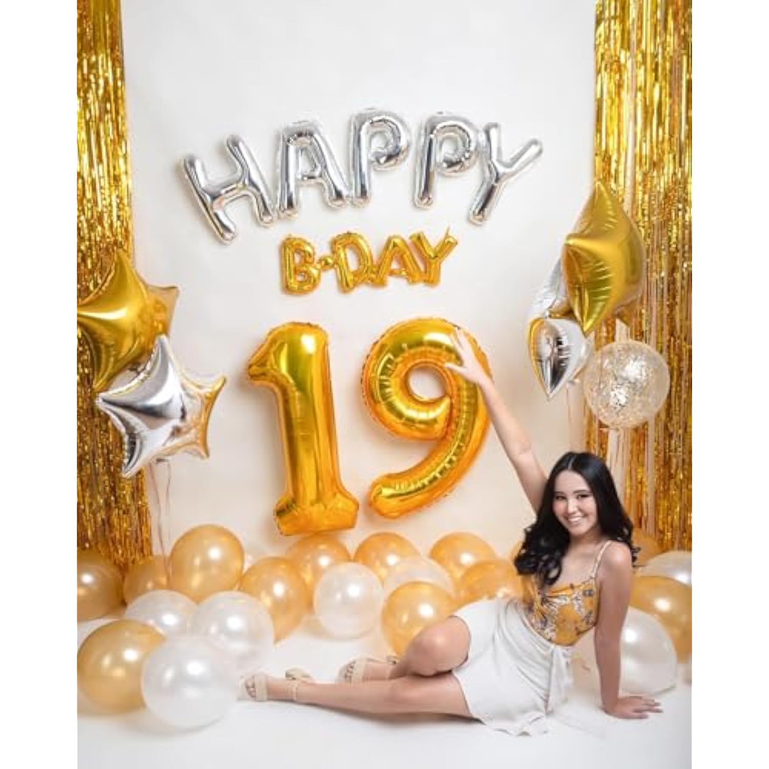 Gold Number 18 Balloon 40 Inch, 18 Number Balloons, 18Th Gold Birthday Decorations, 18 Year Old Girls Boys Golden Party Supplies