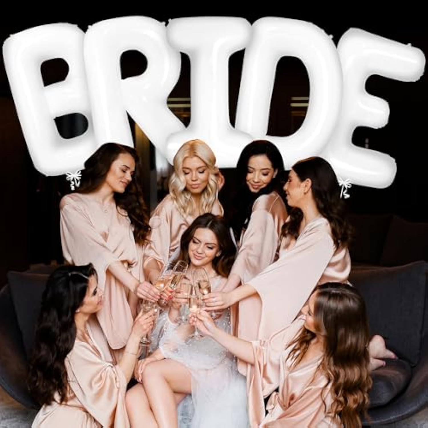 , Giant Bride Balloons White - 40 Inch | Bachelorette Party Decorations | White Bride Balloon For Bridal Shower Decorations | Bridal Shower Balloon | Bachelorette Balloons