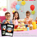 Soccer Birthday Invitations, Sports Birthday Party Invitations For Boys Girls, It'S Game Time Birthday Party Invitation Cards, Party Supplies And Decoration, 20 Cards & 20 Envelopes -A08