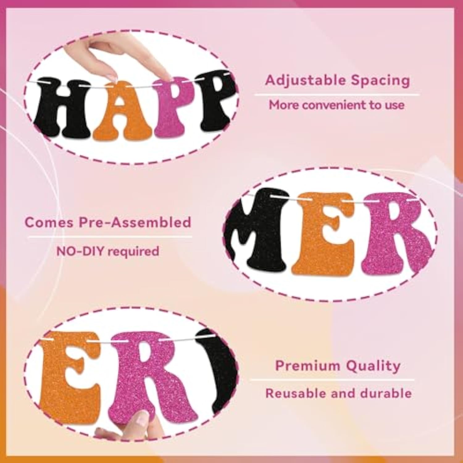 Happy Summerween Banner Summer Halloween Ghost Birthday Party Decorations