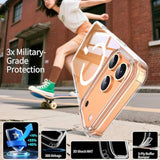 3-In-1 For Iphone 17 Pro Max Case With Privacy Screen Protectors & Individual Camera Lens Protector [Compatible With Magsafe] Magnetic Phone Cover For Iphone 17 Promax,Crystal Clear
