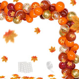 159 Pcs Fall Balloon Garland Arch Kit with Gold Confetti Autumn Thanksgiving Decor
