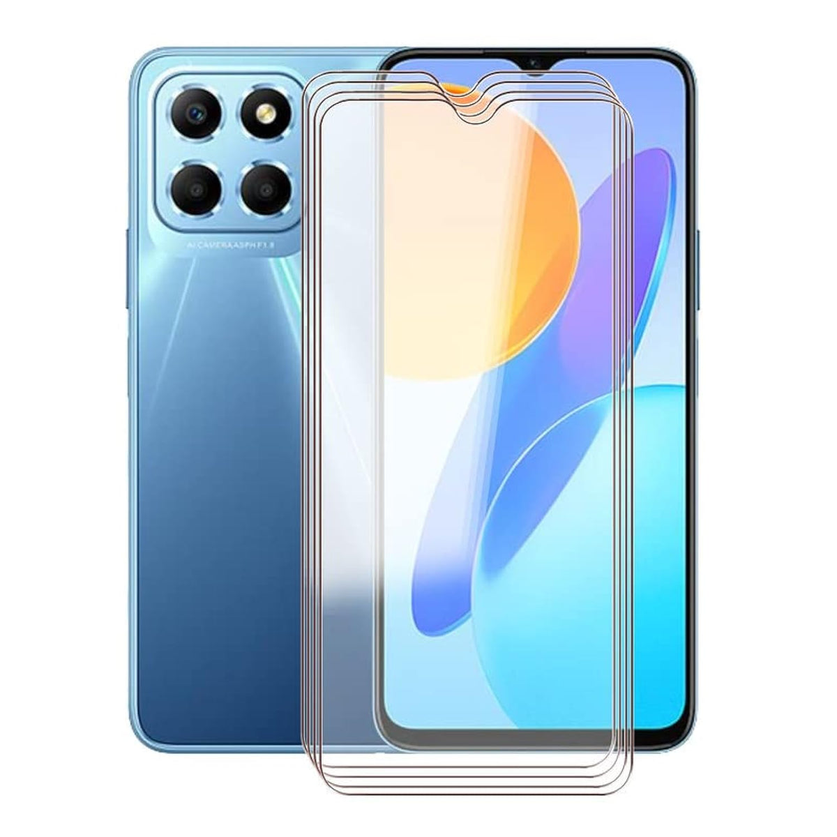 For Honor X6 Screen Protector Tempered Galss, [4 Pack] High Clear [9H Hardness] [Bubble Free] Screen Tempered Glass Protective Film For Honor X6 6.5 Inch.