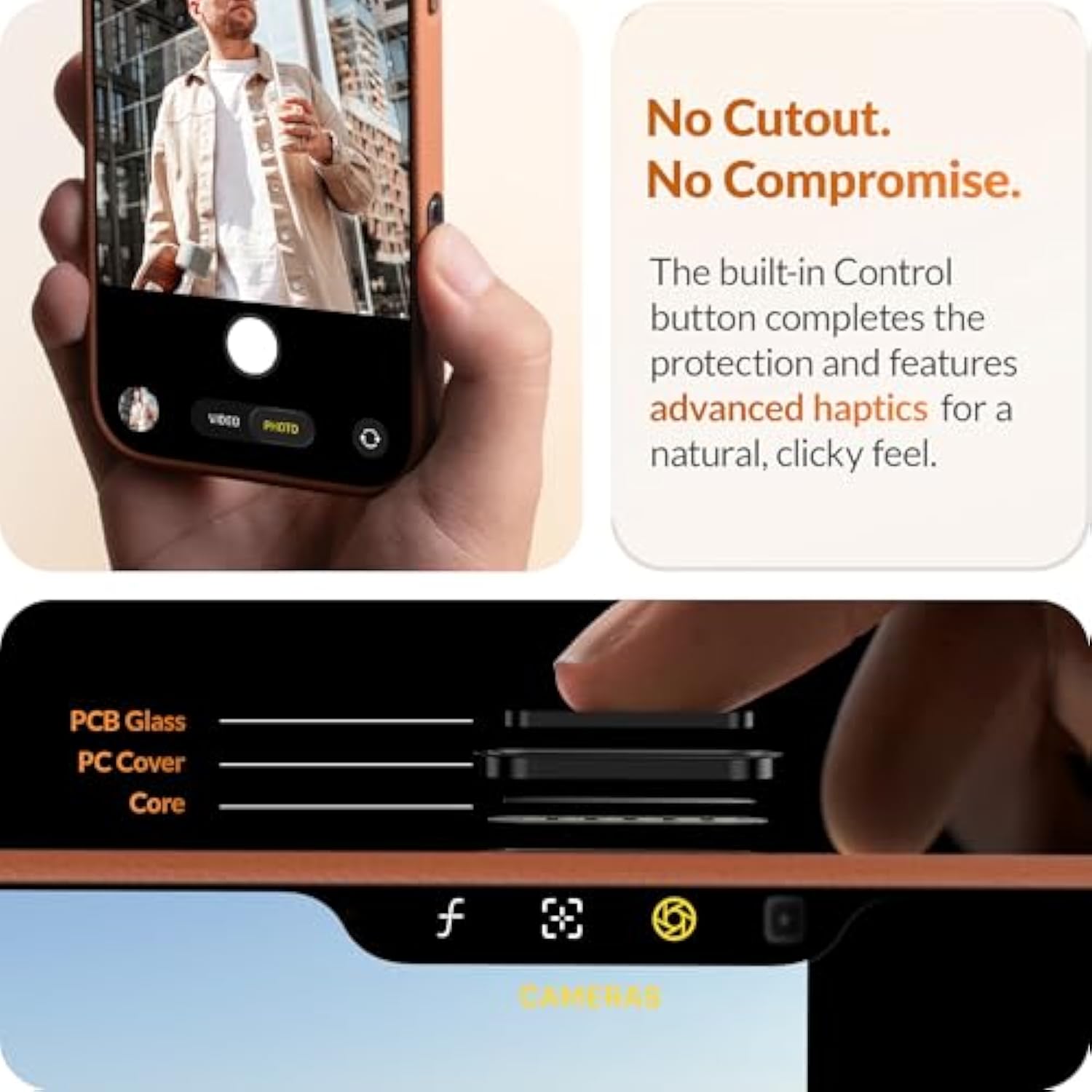 Classic | Gold-Rated Leather - European Genuine Vele Leather Case For Iphone 17 Pro - [Built-In Camera Control And Compatible With Magsafe] - Brown