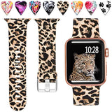 Soft Silicone Apple Watch Bands 38-42mm Fadeless Leopard Print