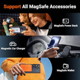 Designed For Samsung Galaxy S25 Ultra Case Magnetic,[Built In Hidden Kickstand][Military Grade Drop Protection] [Translucent Matte] Slim Thin Phone Case For Galaxy S25 Ultra Case 6.9"- Black