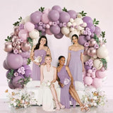 Purple Pink Balloon Arch Kit: Rose Gold Party Decor