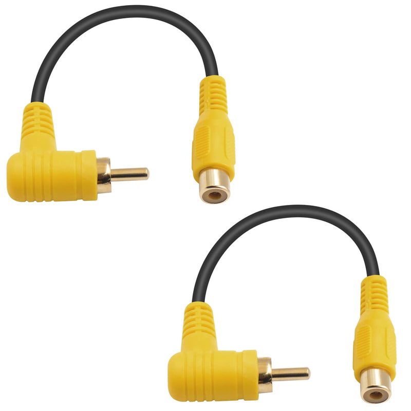 90 Degree Short Rca Extension Cable, 24K Gold-Plated Subwoofer Rca Cable, Rca