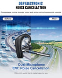 Bluetooth Headset V5.4, Wireless Bluetooth Earpiece With Cvc8.0 Dual Mic Noise Cancelling 110 Hours Talktime For Cell Phone/Iphone And Android Headphones For Trucker/Driver/Business