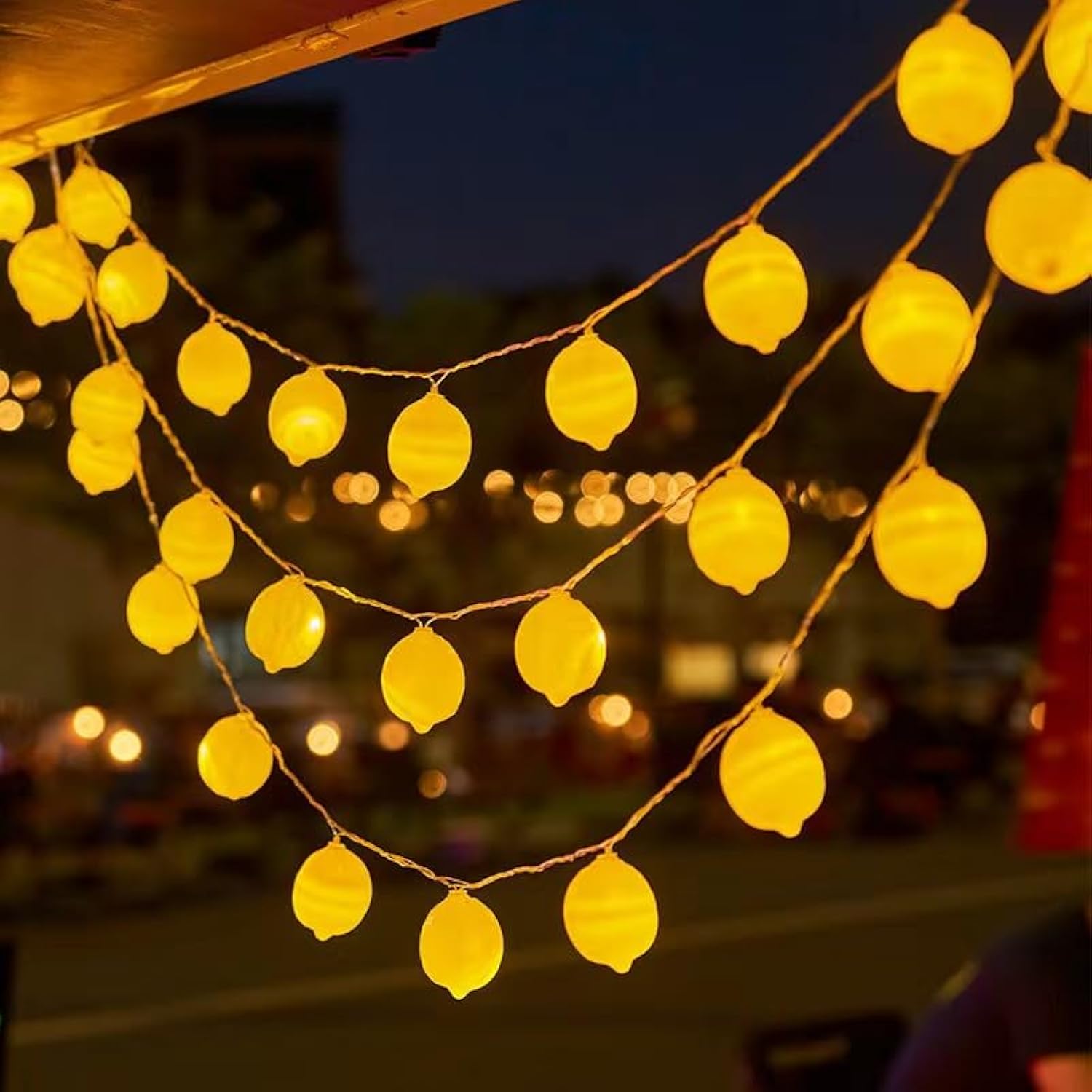 Lemon Decor String Lights, Battery Operated 6.5Ft 10Led Summer Room Decor Lights For Girls Bedroom Or Summer Theme Party
