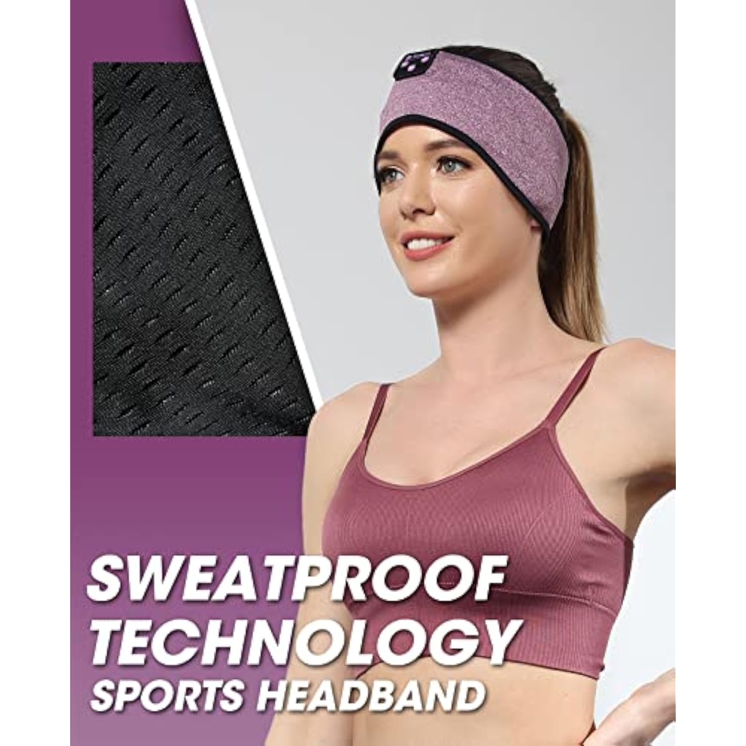 Bluetooth Headband Headphones, Sleep Headphones Bluetooth For Side Sleepers -