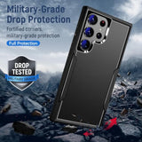 For Samsung Galaxy S23 Ultra Case With Screen Protection: Heavy Duty Protective Shockproof And Scratch Proof Cell Phone Case For Samsung Galaxy S23 Ultra-Black