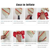 3-Piece Christmas Bow and Candy Cane Foil Balloon Set for Holiday Party Decor