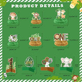 10pcs Wild One Safari Honeycomb Centerpieces for Boys/Girls Jungle Party Decor