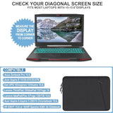 Laptop Case 15.6 Inch, Shockproof Protective Computer Sleeve Cover With Accessories Pocket, Water Resistant Traveling Carrying Laptop Bag Compatible For Macbook Dell Hp Acer Asus Lenovo, Black