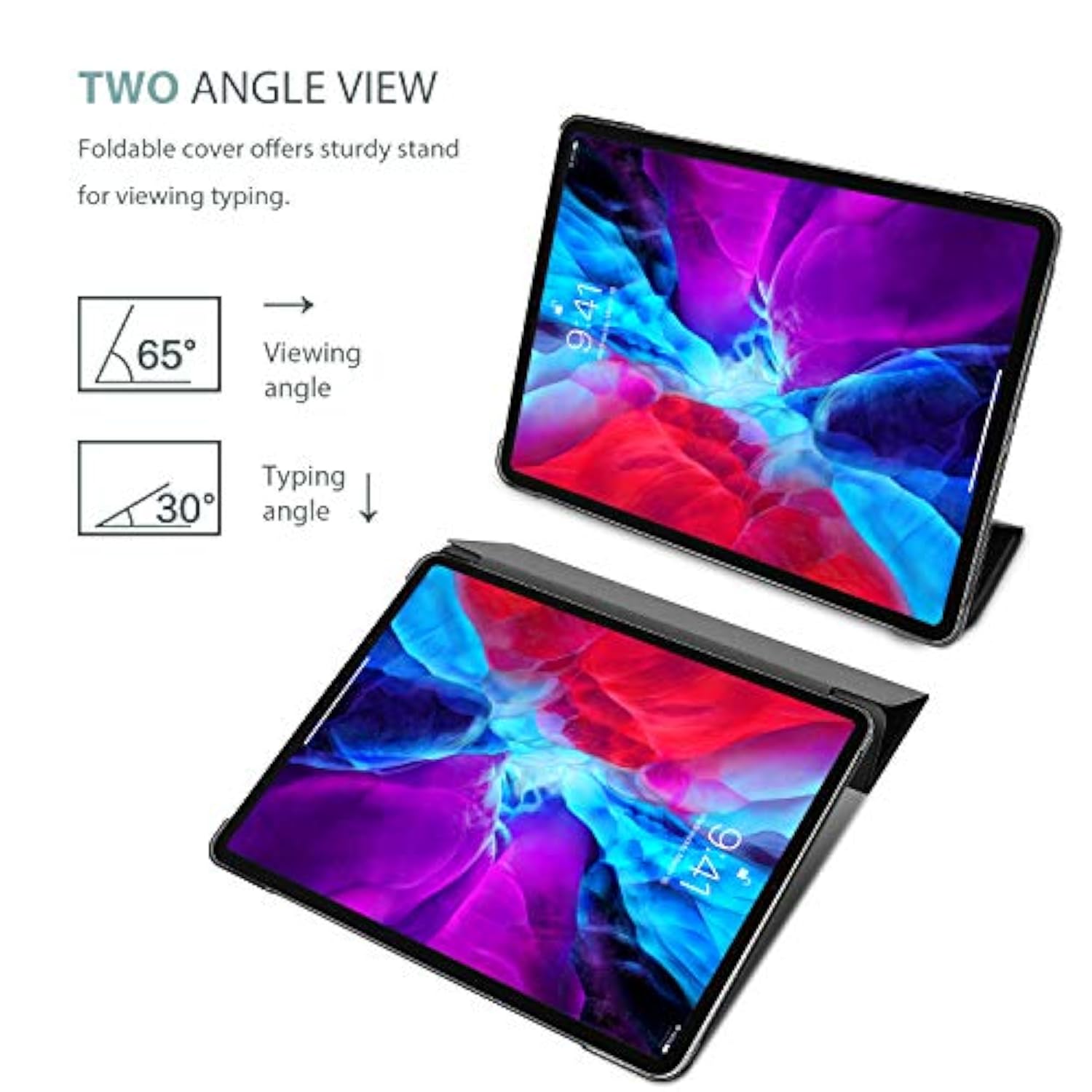 ProCase iPad Pro 12.9 Case 2022/2021/2020/2018, Slim Stand Hard Back Shell Sma