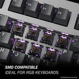Ks-15 Optical Switches For Mx Mechanical Gaming Keyboard | 55G Force | Tactile| Clear Top Rgb Switches For Backlit Keyboard | (65 Pcs, Brown)